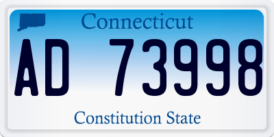 CT license plate AD73998