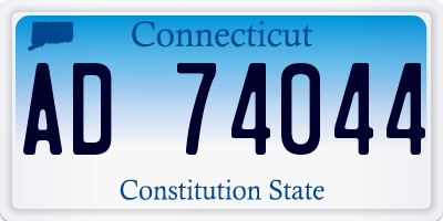 CT license plate AD74044