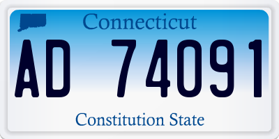 CT license plate AD74091
