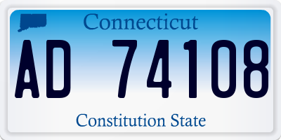 CT license plate AD74108