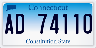CT license plate AD74110