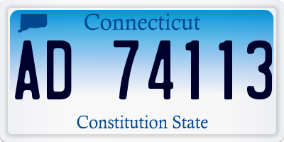 CT license plate AD74113