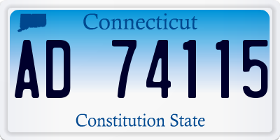 CT license plate AD74115