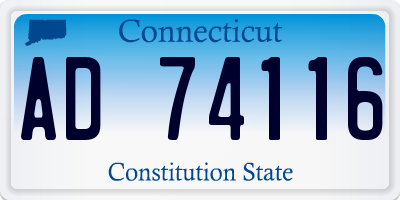 CT license plate AD74116