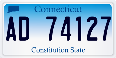 CT license plate AD74127