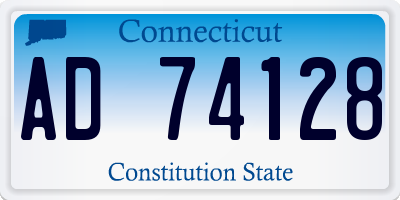CT license plate AD74128