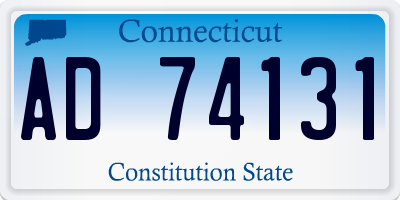 CT license plate AD74131