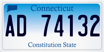 CT license plate AD74132