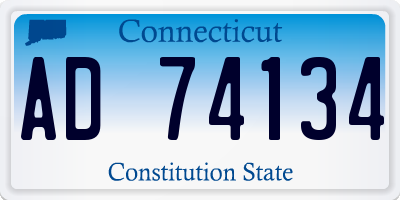 CT license plate AD74134