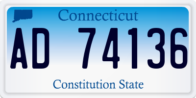 CT license plate AD74136