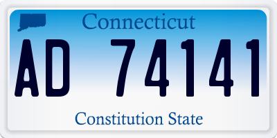 CT license plate AD74141
