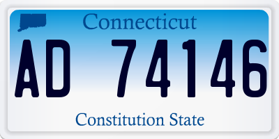 CT license plate AD74146