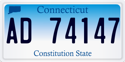CT license plate AD74147