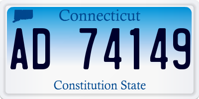 CT license plate AD74149