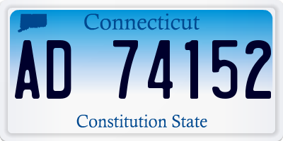 CT license plate AD74152