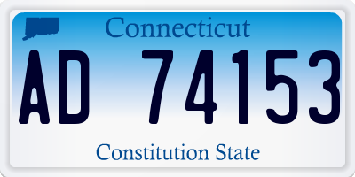 CT license plate AD74153