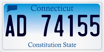 CT license plate AD74155