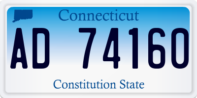 CT license plate AD74160