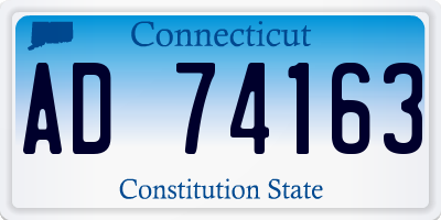 CT license plate AD74163