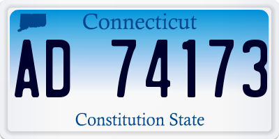 CT license plate AD74173