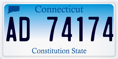 CT license plate AD74174