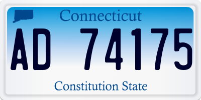 CT license plate AD74175