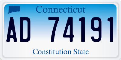 CT license plate AD74191