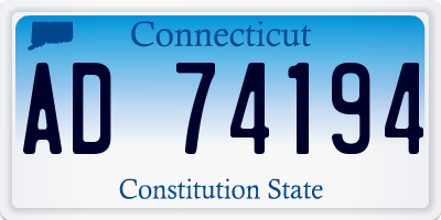 CT license plate AD74194