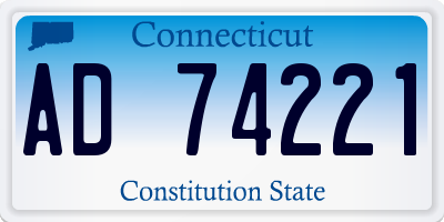 CT license plate AD74221