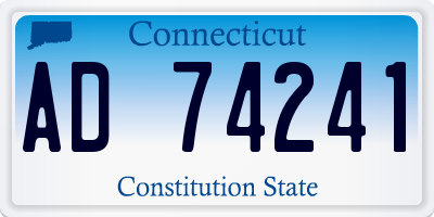 CT license plate AD74241