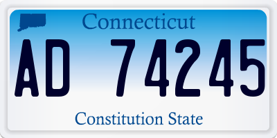 CT license plate AD74245