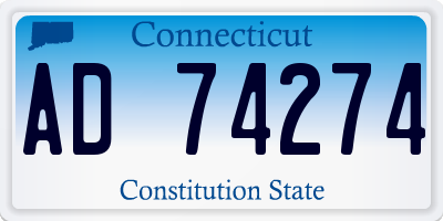 CT license plate AD74274