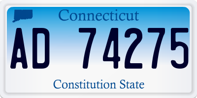 CT license plate AD74275