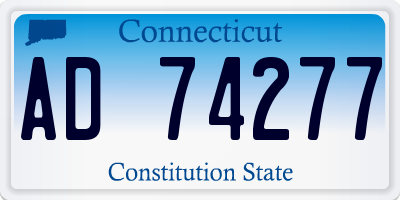 CT license plate AD74277
