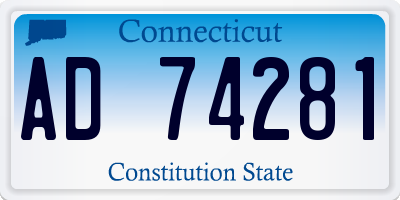 CT license plate AD74281