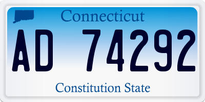 CT license plate AD74292