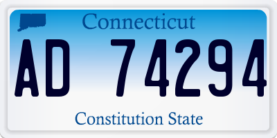 CT license plate AD74294