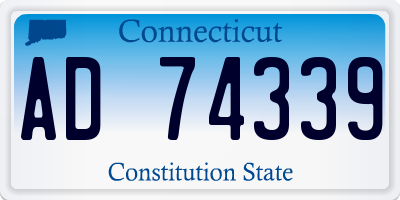 CT license plate AD74339