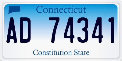 CT license plate AD74341