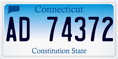 CT license plate AD74372