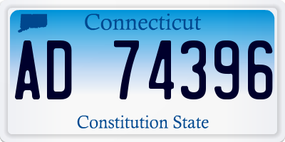 CT license plate AD74396