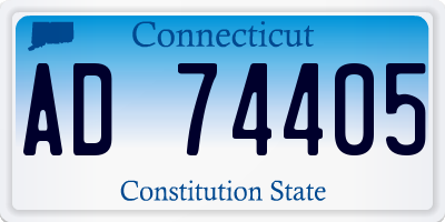 CT license plate AD74405