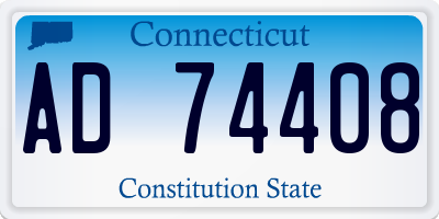 CT license plate AD74408