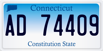 CT license plate AD74409