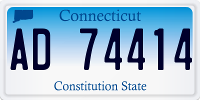 CT license plate AD74414