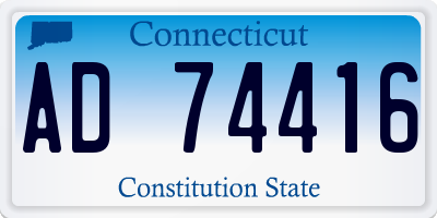 CT license plate AD74416