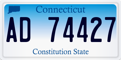 CT license plate AD74427