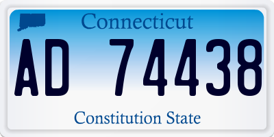 CT license plate AD74438