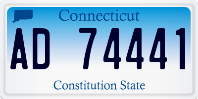 CT license plate AD74441