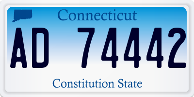 CT license plate AD74442